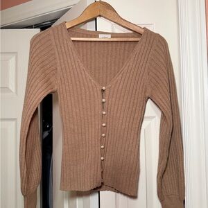 Wilfred Tan Knit Sweater